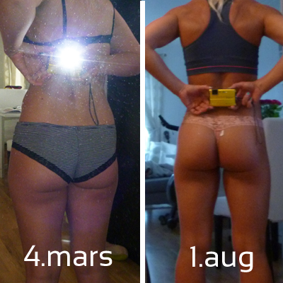 Butt lift from workout before and after